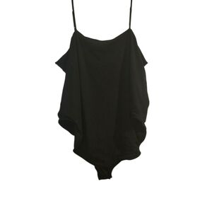 Black Double Fabric Bodysuit 4X